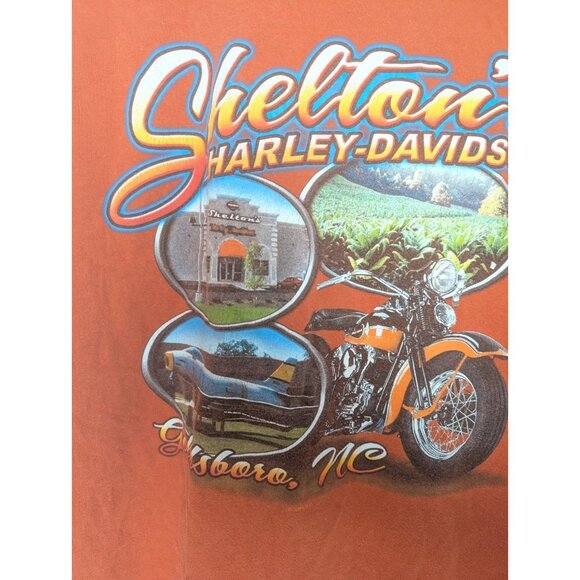 2004 Harley Davidson T Shirt Size XL Harley Davidson Shop Orange Goldsboro NC - Picture 12 of 16